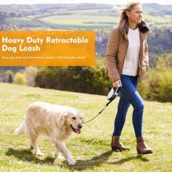 Automatic Dog Walking Leash With Led Flashlight and Poop Bag Dispenser Small Medium Large Dogs