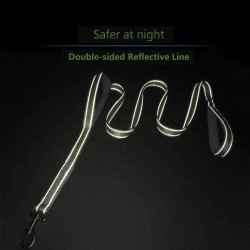 Strong Dog Nylon Leash With Highly Reflective Threads and Bungee Buffer Leash and Padded Handle