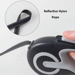 Custom Dog Retractable Leash Heavy Duty Durable Reflective Nylon Tape Pet Leashes 10ft
