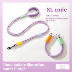 Custom Dog Multi-function Leash Durable Hands Free Dog Leash Polyester Adjustable Braided Crossbody Rope