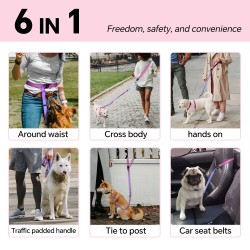Multifunctional Dog Nylon Leash Nylon Waist Diagonal Cross Walking Leash Double Head Double Head