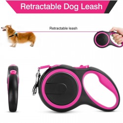 Retractable Dog Strong Leash Anti-bite Nylon Tape for Small Medium Dogs Heavy Duty Pet Walking Leash