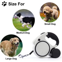 Wholesale Dog Illuminate Leash Durable Training Walking Safety Dog Rope 5m Retraction Length With Garbage Bag Box