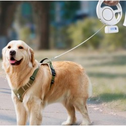 Custom Dog Retractable Leash Rope With Led Light Ergonomic Handle Puppy Adjustable Traction Belt Dog Walking Running Leash