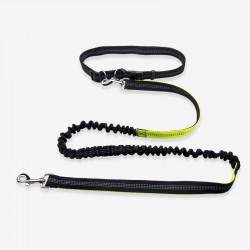 Adjustable Dog Nylon Leash Car Seat Belt Bungee Dual Handle Multifunction Reflective Logo Dog Pet Leash Breakaway Feature