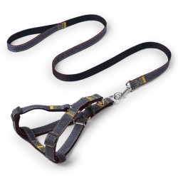 Custom Dog Cotton Leash Eco-friendly Organic Hemp Dog Collar Harness with Leash Set for Sensitive Dogs