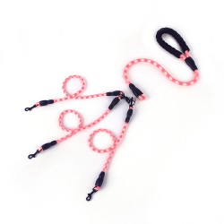 Durable Dog Nylon Leash with Padded Handle 2/3/4 Way No Tangle Climbing Rope Removable Pet Traction Rope Lead Leash