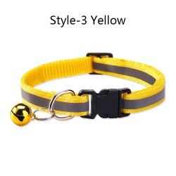 Custom Pet Reflective Collar Printing Customized Adjustable Buckle Pet Nylon Cat Dog Collar With Bells