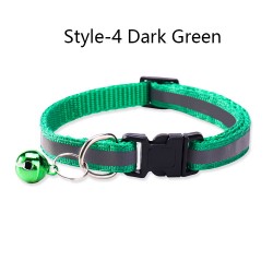 Custom Pet Reflective Collar Printing Customized Adjustable Buckle Pet Nylon Cat Dog Collar With Bells
