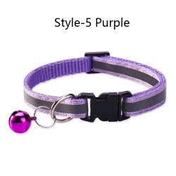 Custom Pet Reflective Collar Printing Customized Adjustable Buckle Pet Nylon Cat Dog Collar With Bells