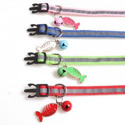 Pet Luminous Flashing Collar Glow in Night Pet Dog Cat Puppy Safe Necklace Adjustable Led Lights Polyester Dog Pets Collars