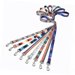 Wholesale Pet Fashion Collar With Leash Durable Metal Buckle Polyester Pet Collar for Dog Cat Walking