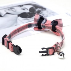 Custom Pet Multi-Color Collar Bow Tie Dog Collar Bells Soft Adjustable Cute Puppy Cat for Girl Breakaway Buckle Collar