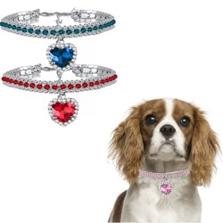 Cat Water-Drop Rhinestone Collar