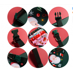 Christmas Dog Bandanas Collar Adjustable Custom Pet Collar with Bib Cat Scarf Small Dog Scarf Accessories