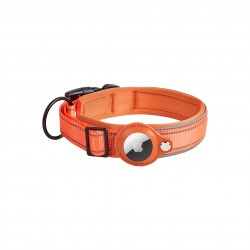 Wholesale Dog Tracker Collar Nylon Air Tag Airtag Dog Pet Collars for With Airtag Holder Adjustable Training Collar