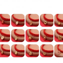 Cat Red-Rope Adjustable Collar Adjustable Hand Knitting Dog Long Life Safe Lock Fortune Bell Cat Pet Collar