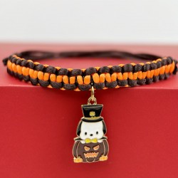 Custom Halloween Cat Collar With Bow Tie and Bell,Breakaway Kitten Collar for Girl Boy Cats Adjustable 6-15inch for Kitty