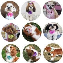 Ribbon Cat Neck Collar Bow Band for Girl Cute Kids Ponytail Hair Tie Hair Accessories
