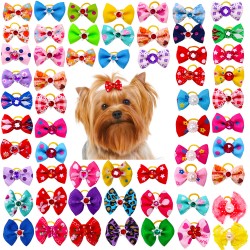 Puppy Bowknot Hair Band Cute Pet Bows Dog Small Bows Small Head Flowers Accessories Bow