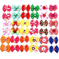 Puppy Bowknot Hair Band Cute Pet Bows Dog Small Bows Small Head Flowers Accessories Bow