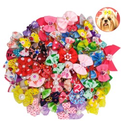 Puppy Bowknot Hair Band Cute Pet Bows Dog Small Bows Small Head Flowers Accessories Bow