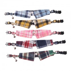 Adjustable Cat Cotton Collar Breakaway Buckle Custom Printing Pet Premium Accessories Pet Bow Tie Christmas Dog Collar