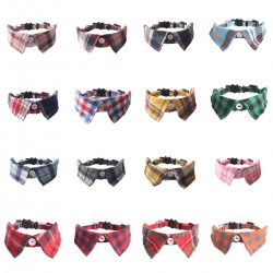 Adjustable Cat Cotton Collar Breakaway Buckle Custom Printing Pet Premium Accessories Pet Bow Tie Christmas Dog Collar