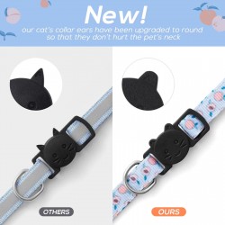 Pet Fruit Print Collar Fruit Bell Anti-choking Safety Buckle Adjustable Small and Medium-sized Dog and Cat Collar