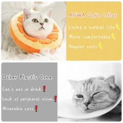 Pet Cone Adjustable Collar Circle Adjustable Dog Soft Cat Recovery Collar After Surgery Cute Protective Collar for Kittens
