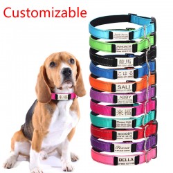 Dog Nylon Engraved Collar