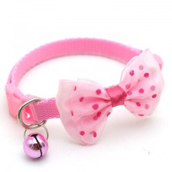 Cat Handmade Colorful Collar With Bell Adjustable Pet Collars Necklace for Small Dogs Cats Breakaway Collar With Bow Tie
