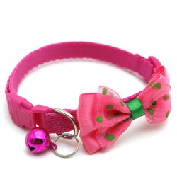 Cat Handmade Colorful Collar With Bell Adjustable Pet Collars Necklace for Small Dogs Cats Breakaway Collar With Bow Tie