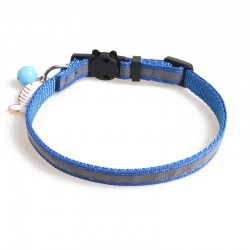 Reflective Dog Adjustable Collar With Bell Size Puppy Neck Strap Belt Suitable for Cat and Small Doggie Necklace