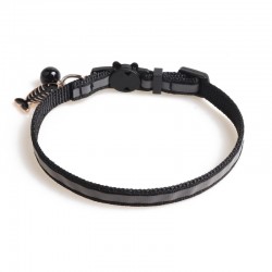 Reflective Dog Adjustable Collar With Bell Size Puppy Neck Strap Belt Suitable for Cat and Small Doggie Necklace
