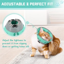 Cat Cone Recovery Collar Soft Recovery Collar for Small Large Cats Adjustable Elizabethan Collar for Cats
