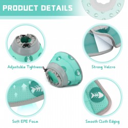 Cat Cone Recovery Collar Soft Recovery Collar for Small Large Cats Adjustable Elizabethan Collar for Cats