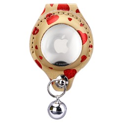 Airtag Holder Dog Collar Leather Apple Protective Air Tag Case Holder Dog Tracker Case Compatible with Apple AirTag