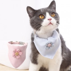 Washable Scarf Cat Bandana Triangle Adjustable Custom Cat Dog Scarf Pet Bandana