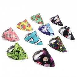 Custom Pet Neck Scarf Adjustable Pet Buckle Triangle Scarf Bandana Neckerchief for Small Cat Bandana