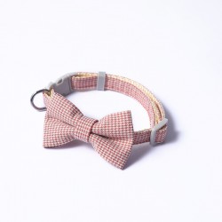 Christmas Dog Bow Tie Custom Pet Accessories Necklace Tweed Cute Fashion Puppy Dog Bow Ties With Collar