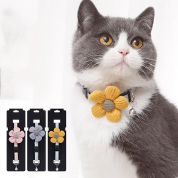Custom Cat Adjustable Collar Cute Dog Collar with Flower Decorated Colorful Pet Products Wholesale
