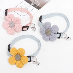 Custom Cat Adjustable Collar Cute Dog Collar with Flower Decorated Colorful Pet Products Wholesale