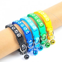 Custom Cat Footprint Collar Dog Leash Cartoon Paw Print Cat Dog Collar