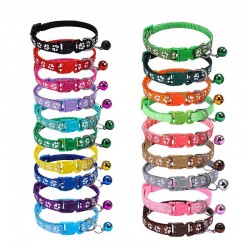 Custom Cat Footprint Collar Dog Leash Cartoon Paw Print Cat Dog Collar
