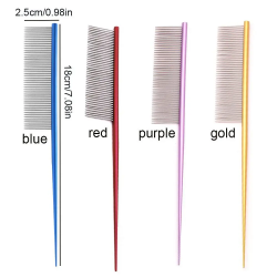 Custom Cat Hair Comb Stainless Steel Cat Pin Hair Comb Metal Dog Pet Grooming Comb 42teeth