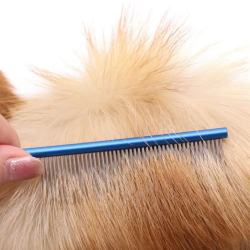 Custom Cat Hair Comb Stainless Steel Cat Pin Hair Comb Metal Dog Pet Grooming Comb 42teeth