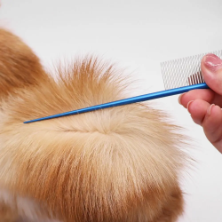 Custom Cat Hair Comb Stainless Steel Cat Pin Hair Comb Metal Dog Pet Grooming Comb 42teeth
