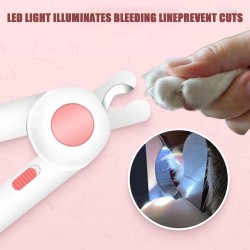 Electric Cat Nail Clipper Cutter Waterproof Electric Led Light Dog Nail Clippers With Light Mini Pet Grooming Tools