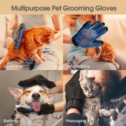 Cat Hair Remover Glove Grooming Supplies Cat Hair Remover Deshedding Glove Dog Cat Horse Pet Deshedding Brush Glove